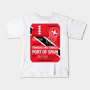 trinidad and tobago port of spain travel ticket. Kids T-Shirt